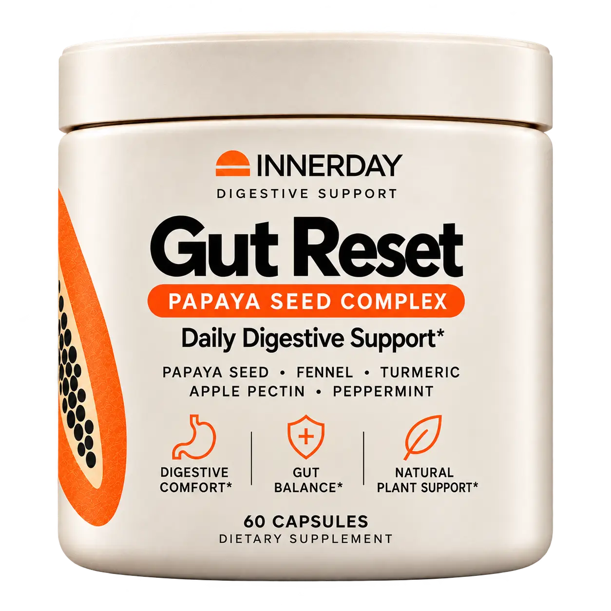 INNERDAY Papaya Seeds - Gut Reset Complex